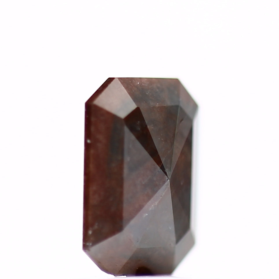 0.78 Carat 6.7 MM Natural Red Gray Emerald Loose Rustic Diamond - Blackdiamond