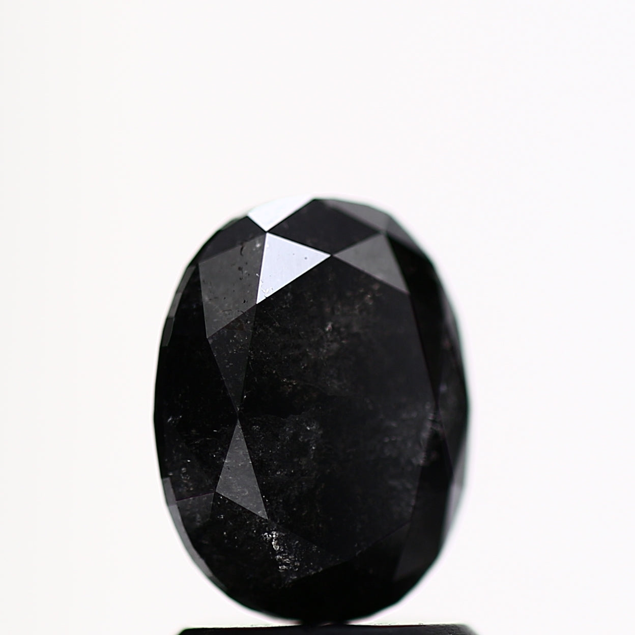 1.69 Carat Oval Cut Loose Diamond Salt And Pepper 8.10 MM