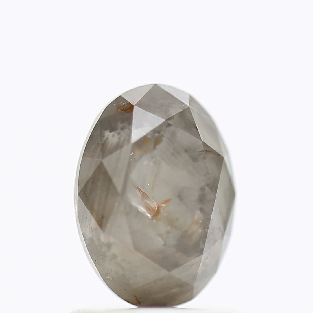1.32 Carat Oval Gray Salt And Pepper Natural Diamond 7.44 MM