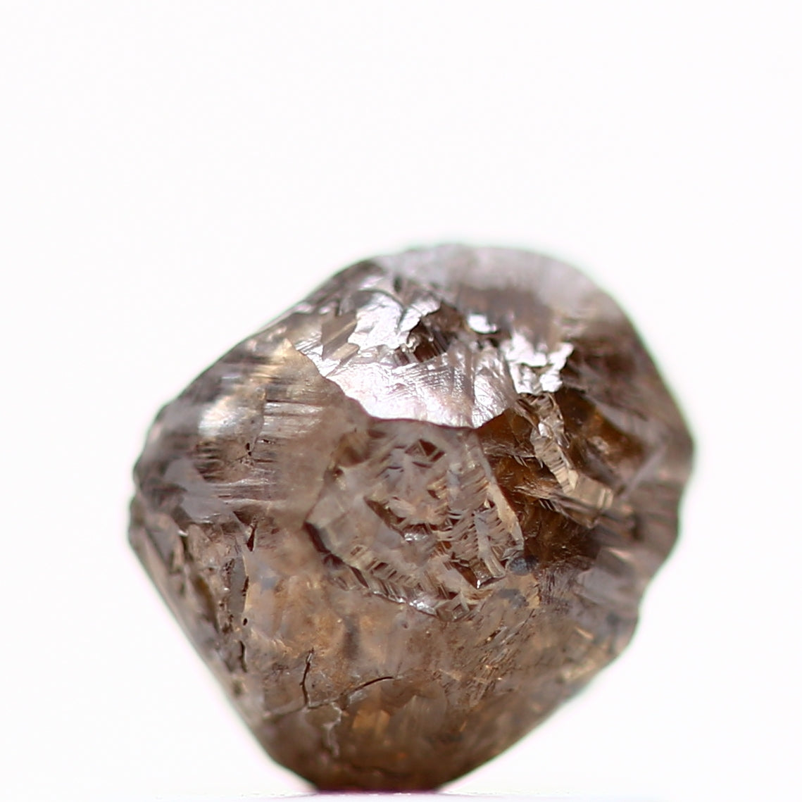 0.96 Carat Natural Fancy Cognac Brown Crystal Rough Diamond 5.20 MM - Blackdiamond