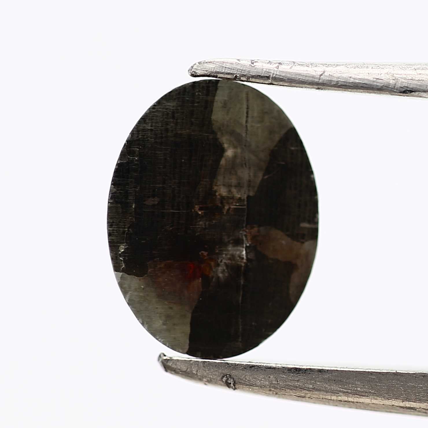 0.95 Carat Rose Cut Fancy Gray Diamond Oval Shape 8 MM