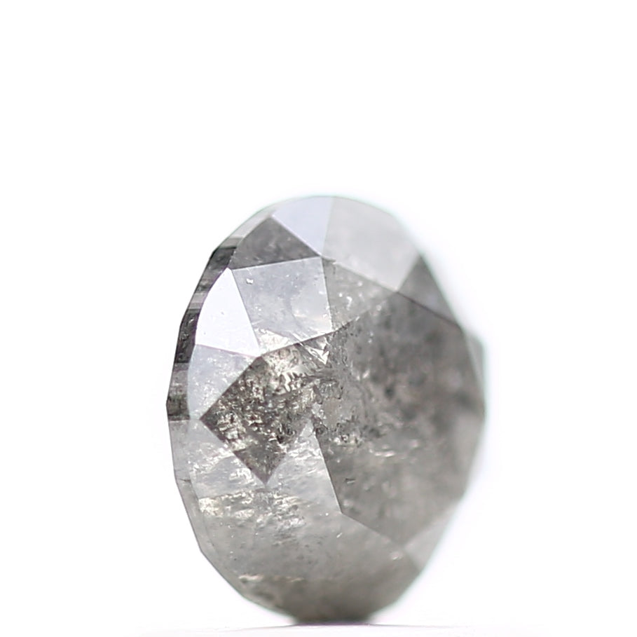 1.03 Carat Fancy Gray Round Salt and Pepper Diamond 5.81 MM - Blackdiamond