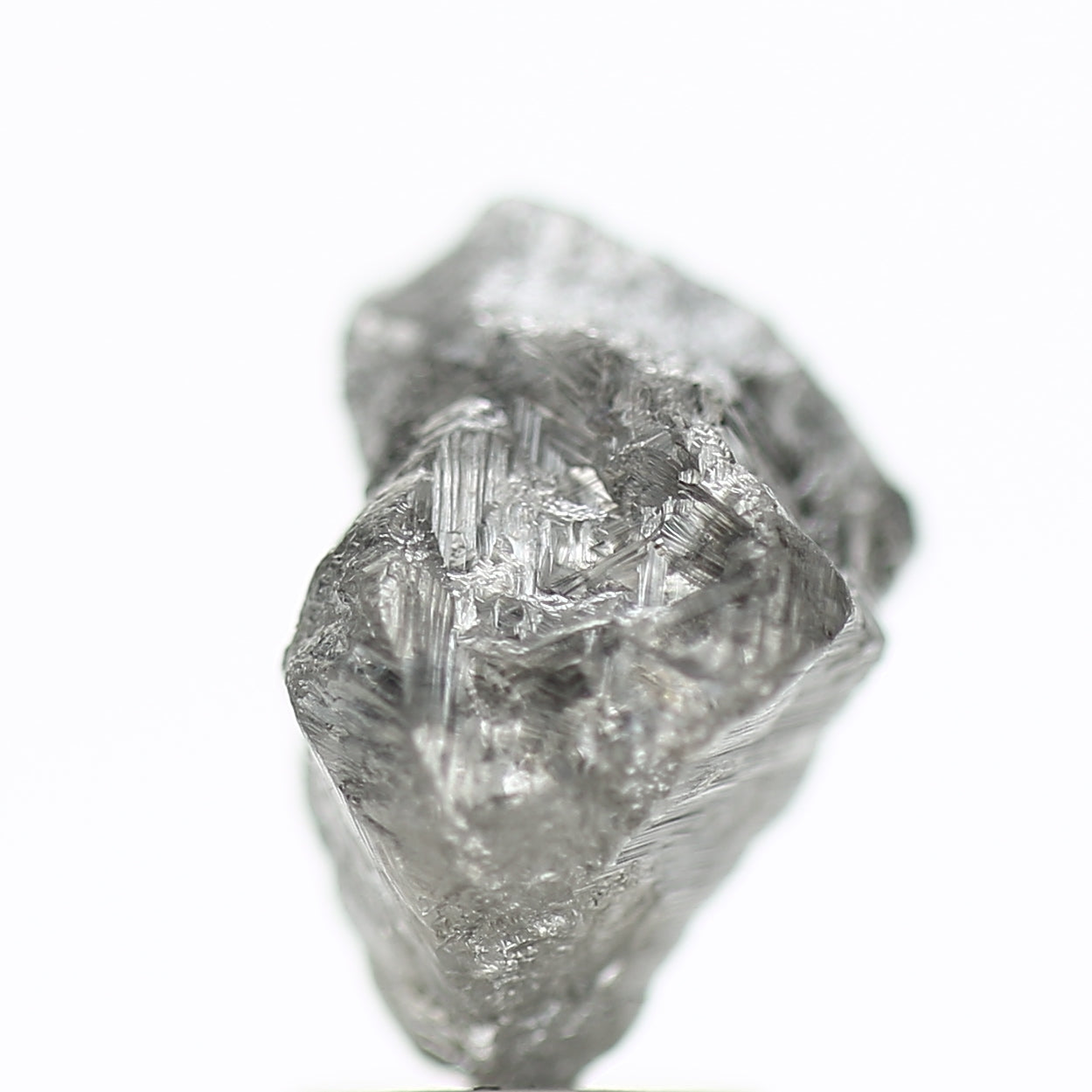 3.41 Carat Natural Crystal Uncut Gray Rough Diamond