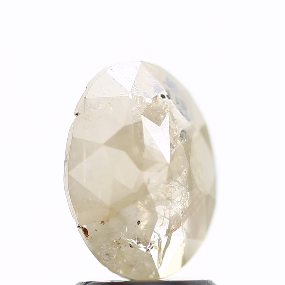 1.18 Carat Oval Icy Salt and Pepper Diamond 8.9 MM