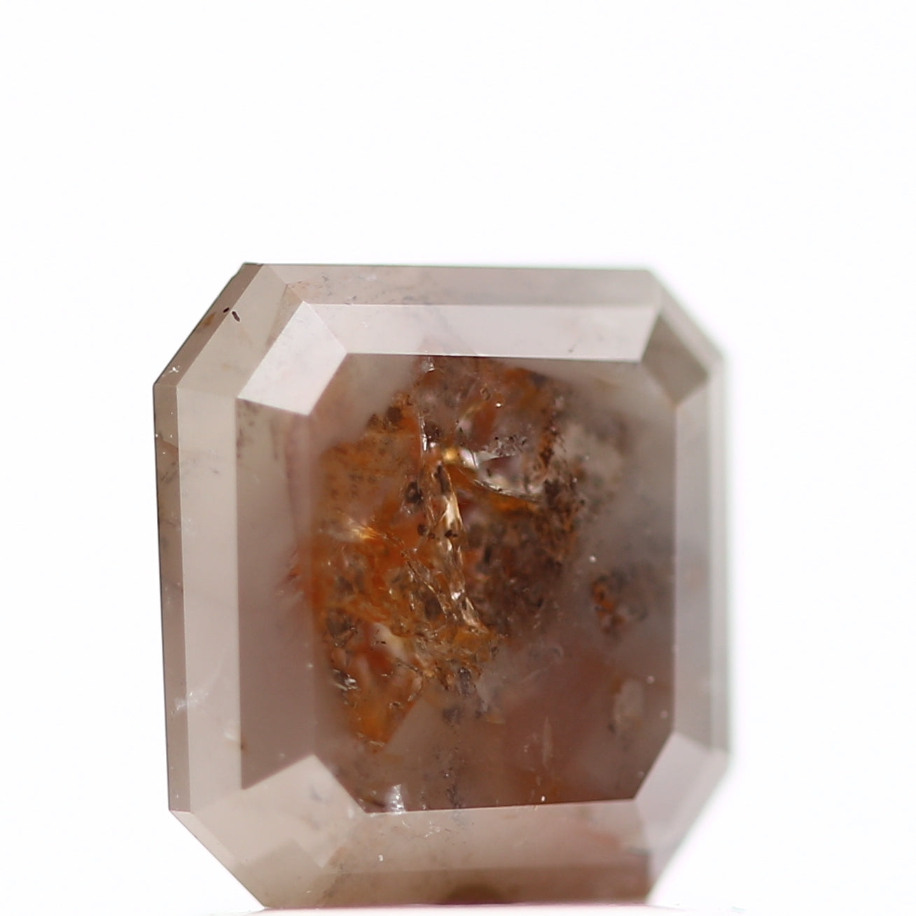 1.37 Carat 6.31 MM Natural Emerald Cut Fancy Gray Red Loose Diamond - Blackdiamond