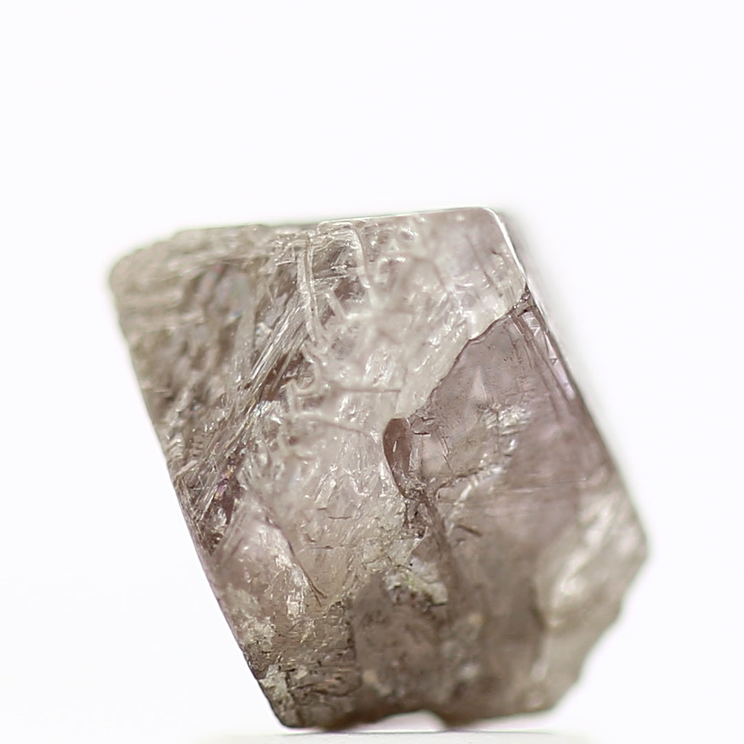 2.56 Carat Raw Uncut Diamond Octahedron Pink Purple Diamond 7.85 MM - Blackdiamond