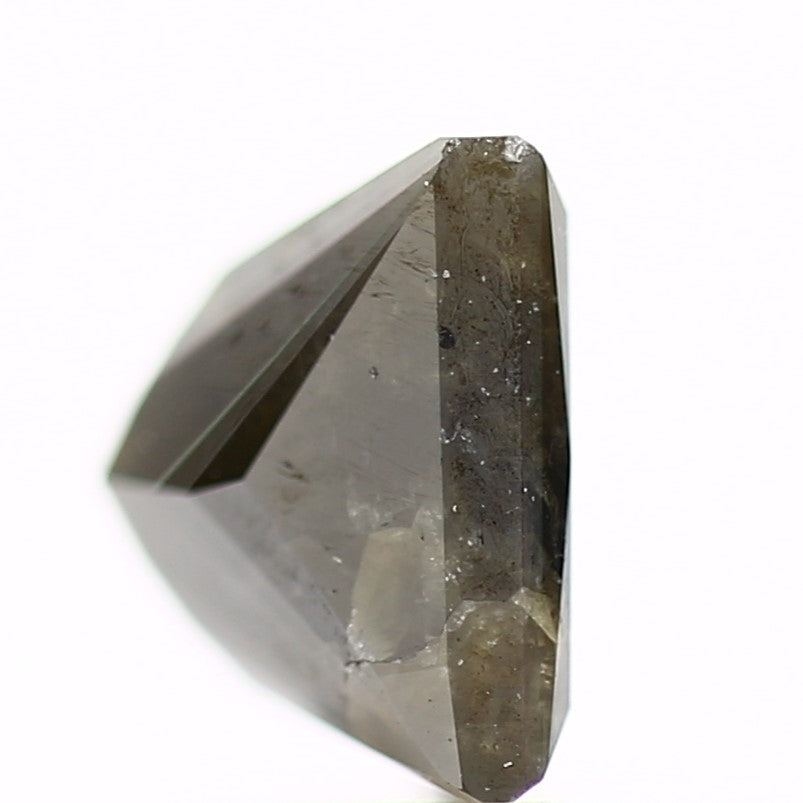 1.69 Carat 6.45 MM Natural Gray Princess Cut Salt and Pepper Diamond - Blackdiamond