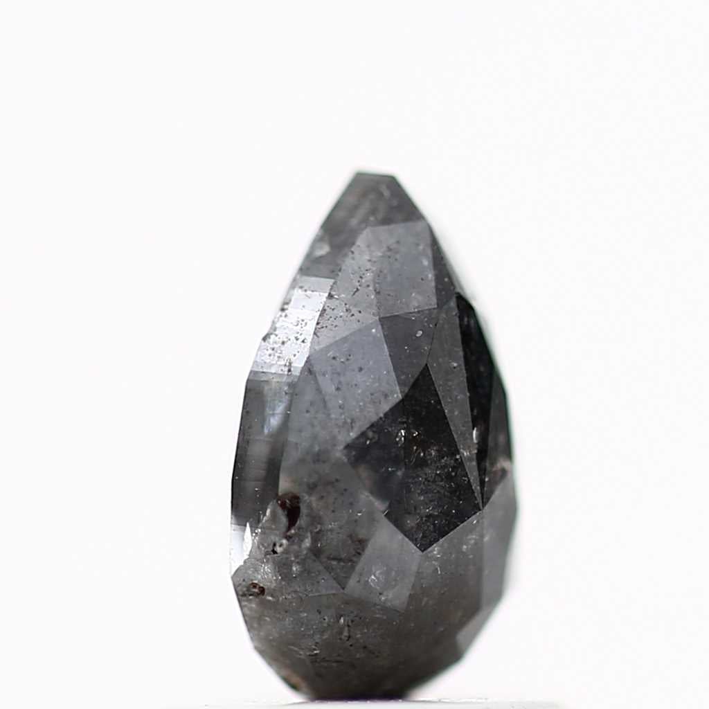 1 Carat Salt and Pepper Diamond Pear 7.30 MM