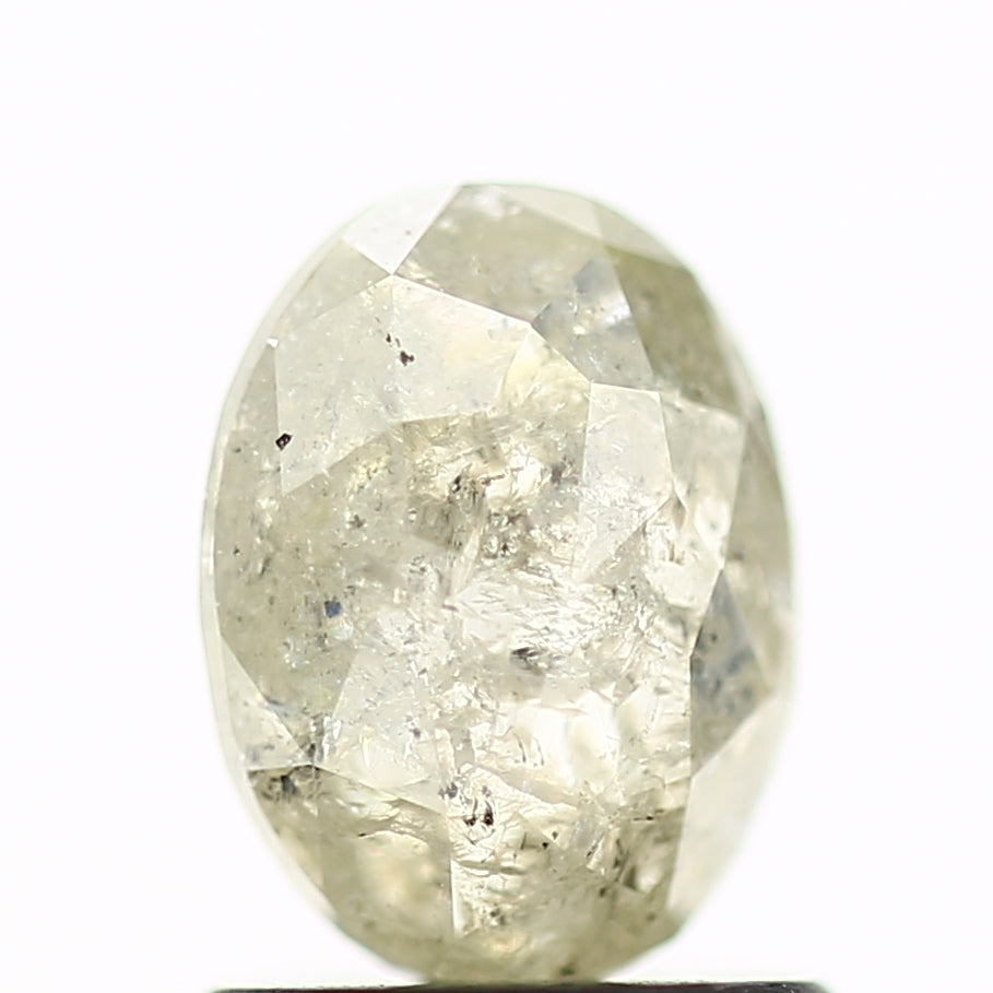 1.15 Carat Oval Salt and Pepper Diamond For Ring 7.09 MM