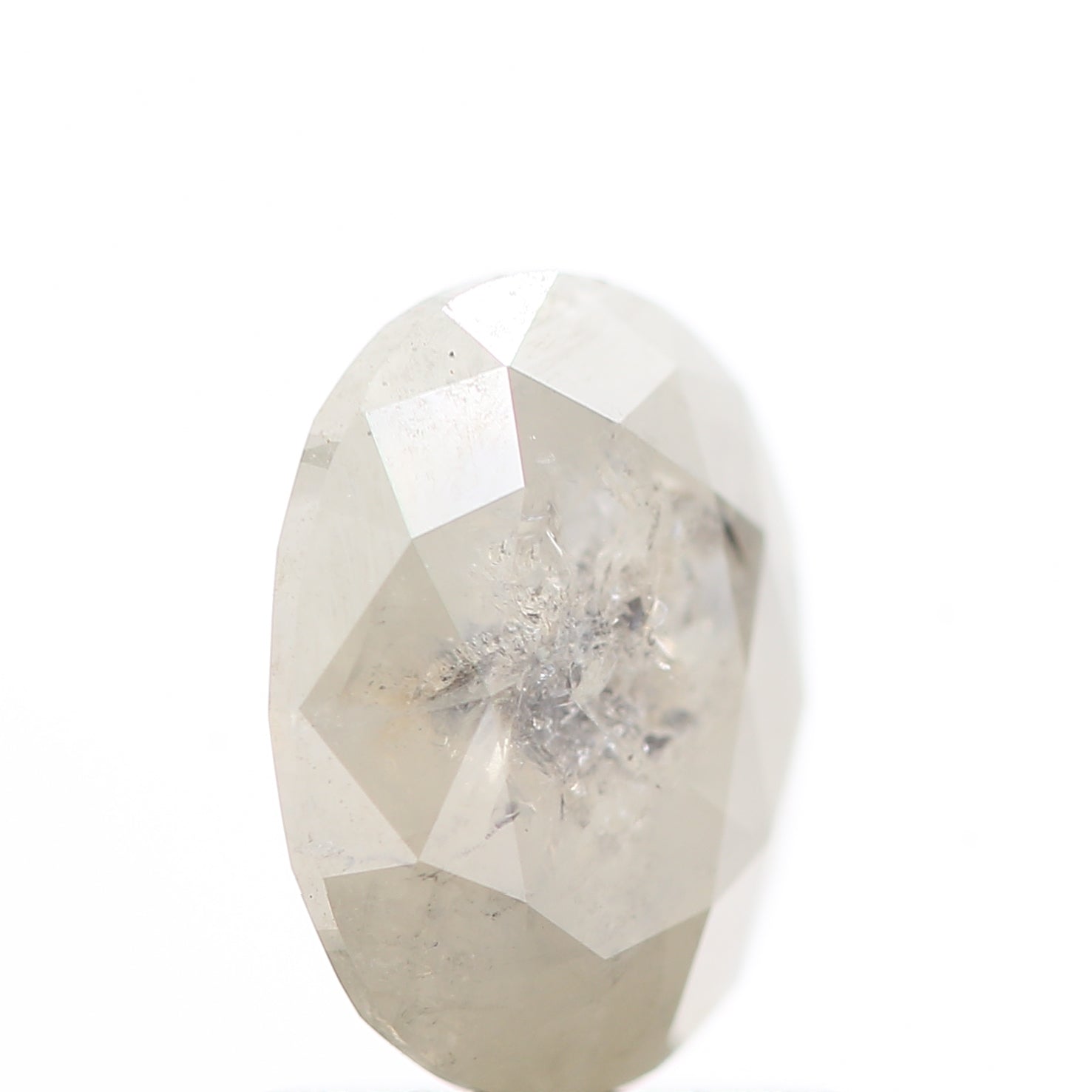 1.30 Carat Salt and Pepper Brilliant Oval Diamond 7.70 MM