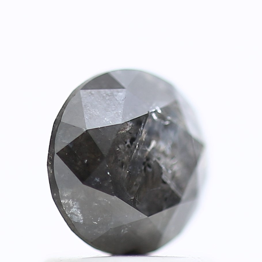 1.16 Carat Natural Round Galaxy Salt and Pepper Diamond 6.27 MM