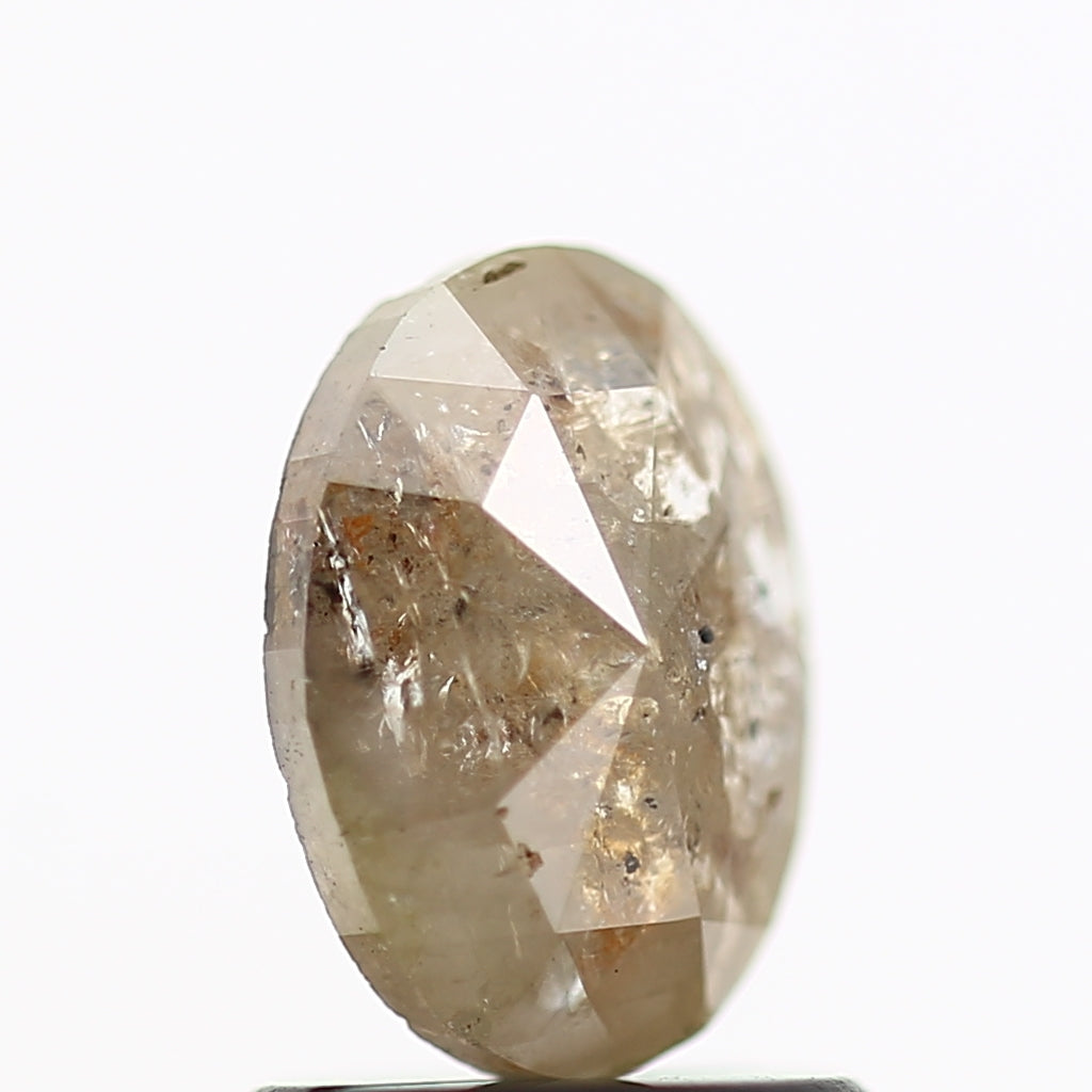 0.80 Carat Oval Shape Salt and Pepper Diamond 7.6 MM