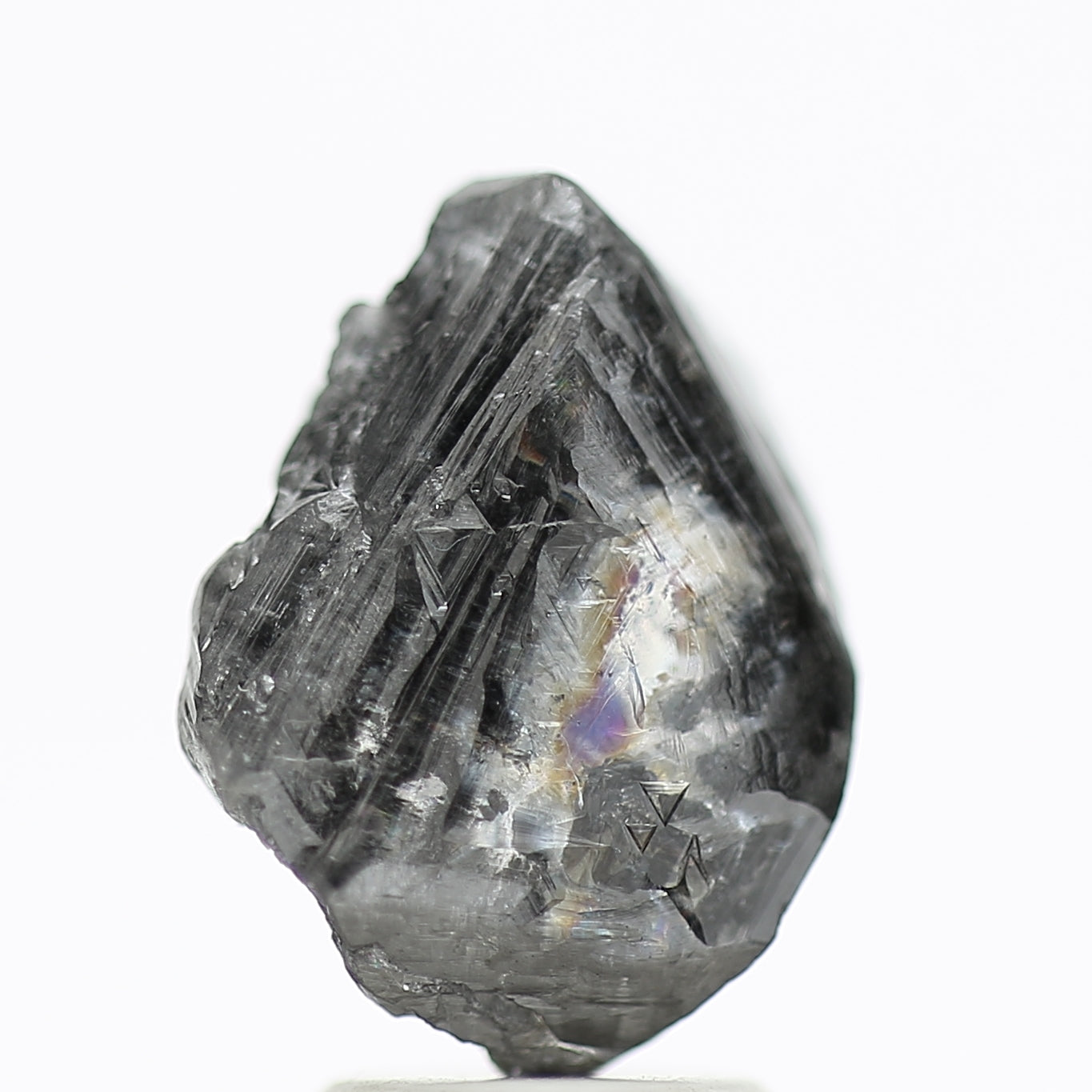 4.07 Carat Natural Black Rough Diamond Raw Octahedron Uncut