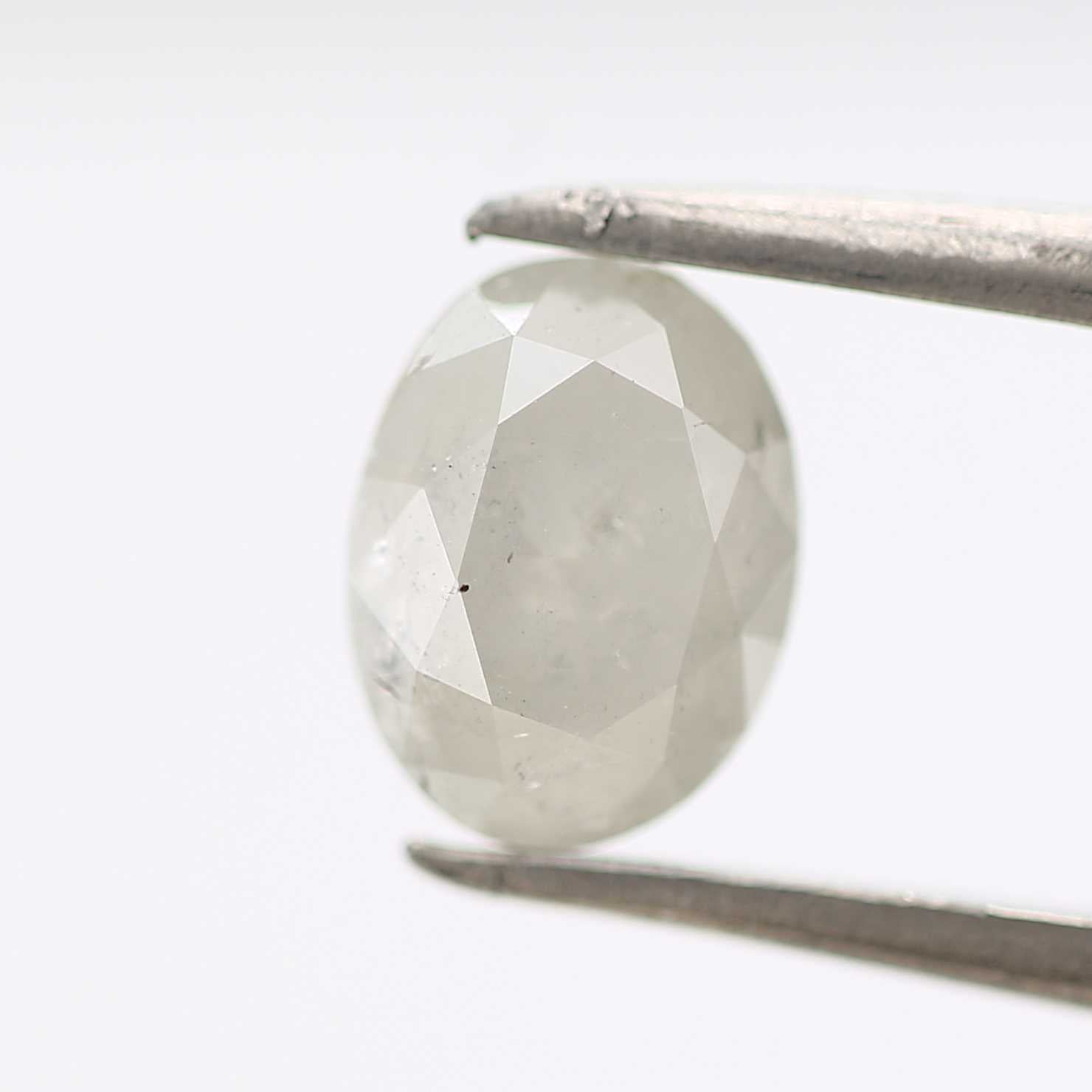 1.14 Carat Gray Salt and Pepper Oval Diamond 7 MM