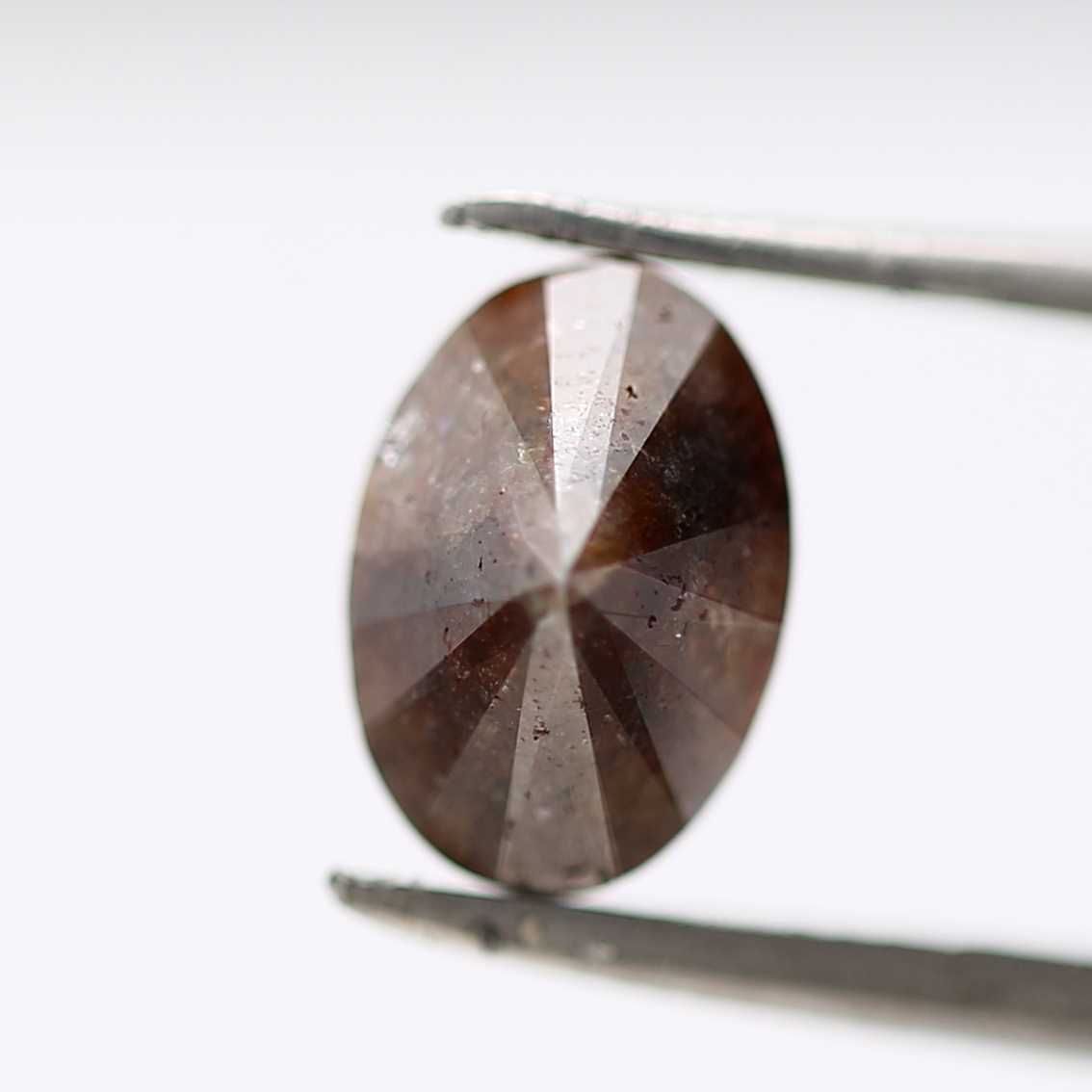 1.76 Carat Brown Galaxy Oval Shape Natural Loose Diamond 8.40 MM