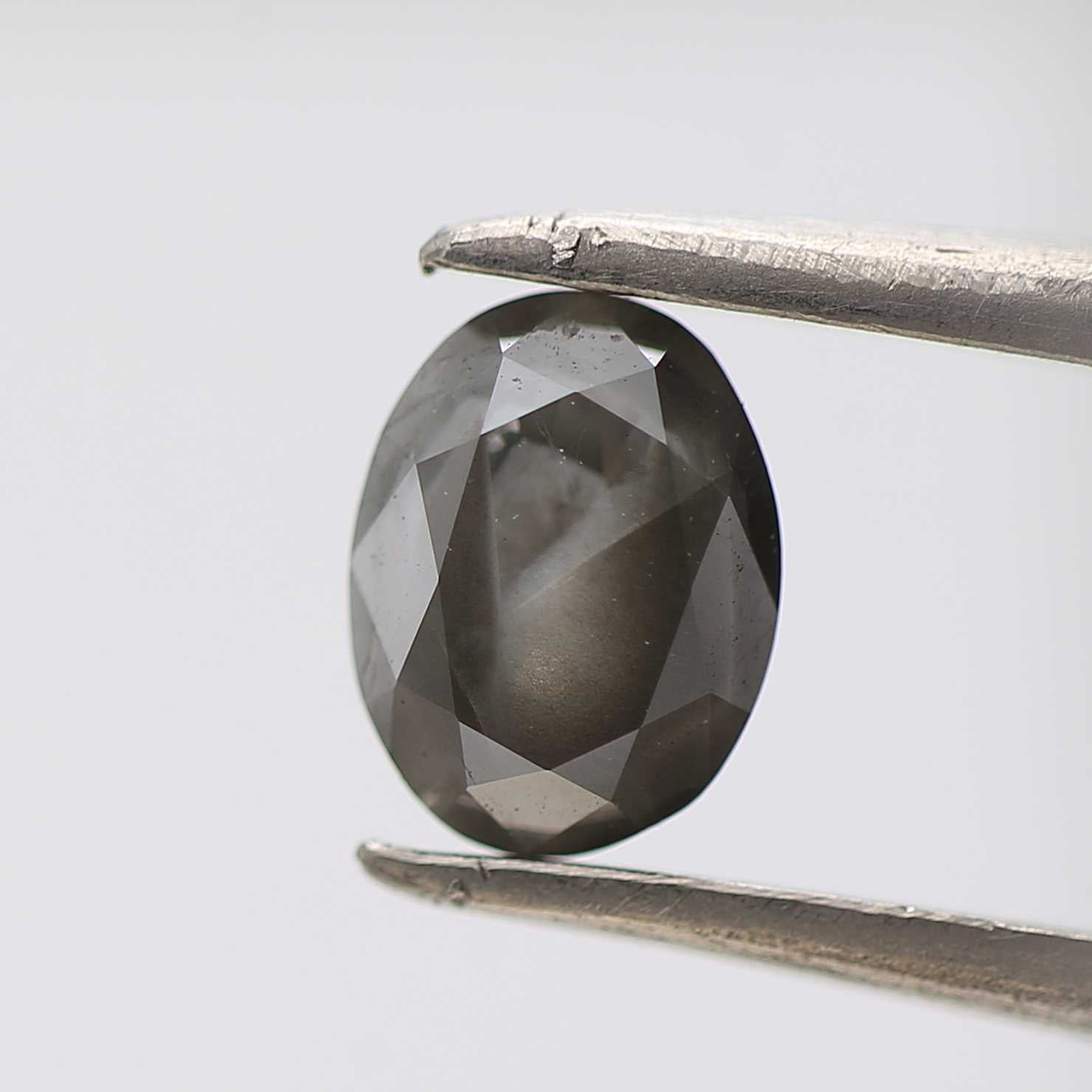 0.55 Carat Brilliant Cut Fancy Gray Diamond Oval Shape 6.10 MM