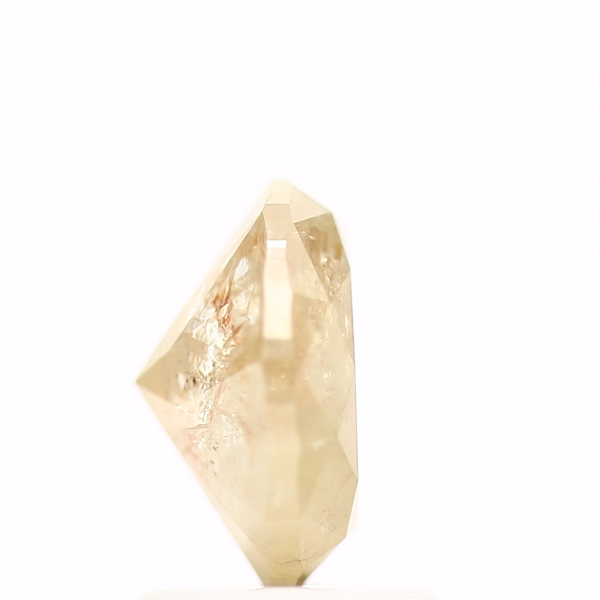 1.52 Carat Oval Cut Orange Salt and Pepper Diamond 8.05 MM