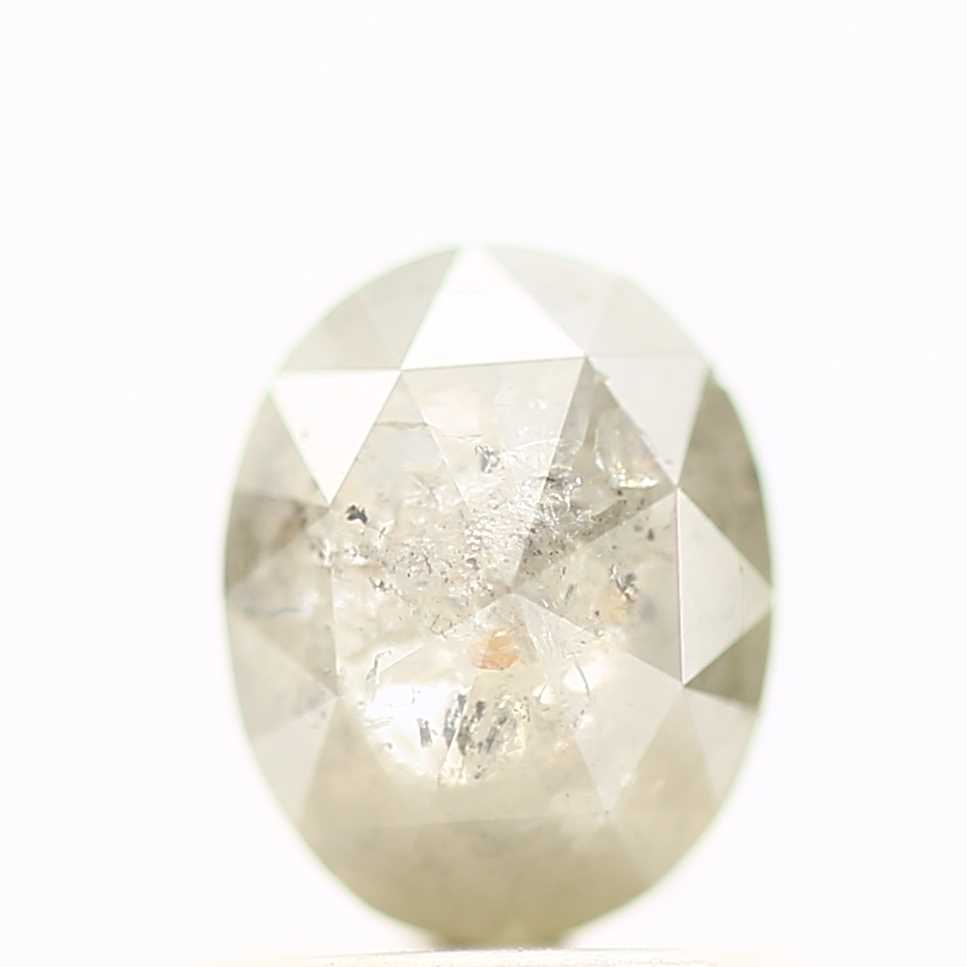 1.37 Carat Oval Cut Salt And Pepper Stones 6.86 MM