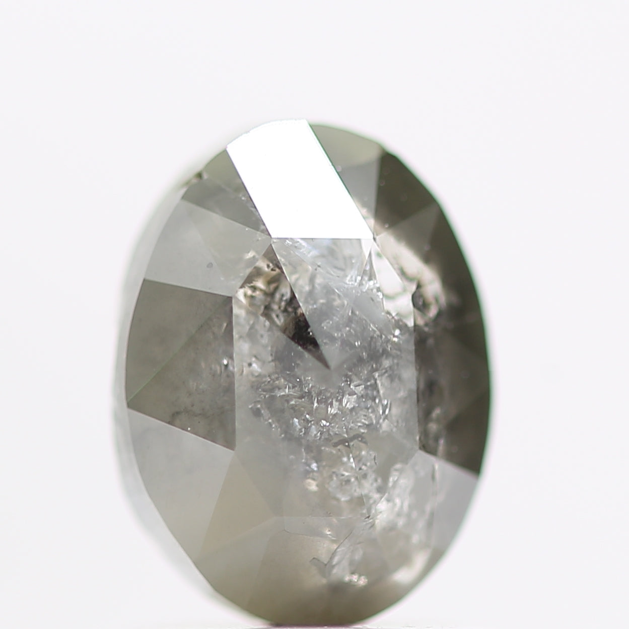 1.16 Carat Oval Shape Salt and Pepper Diamond 7.30 MM