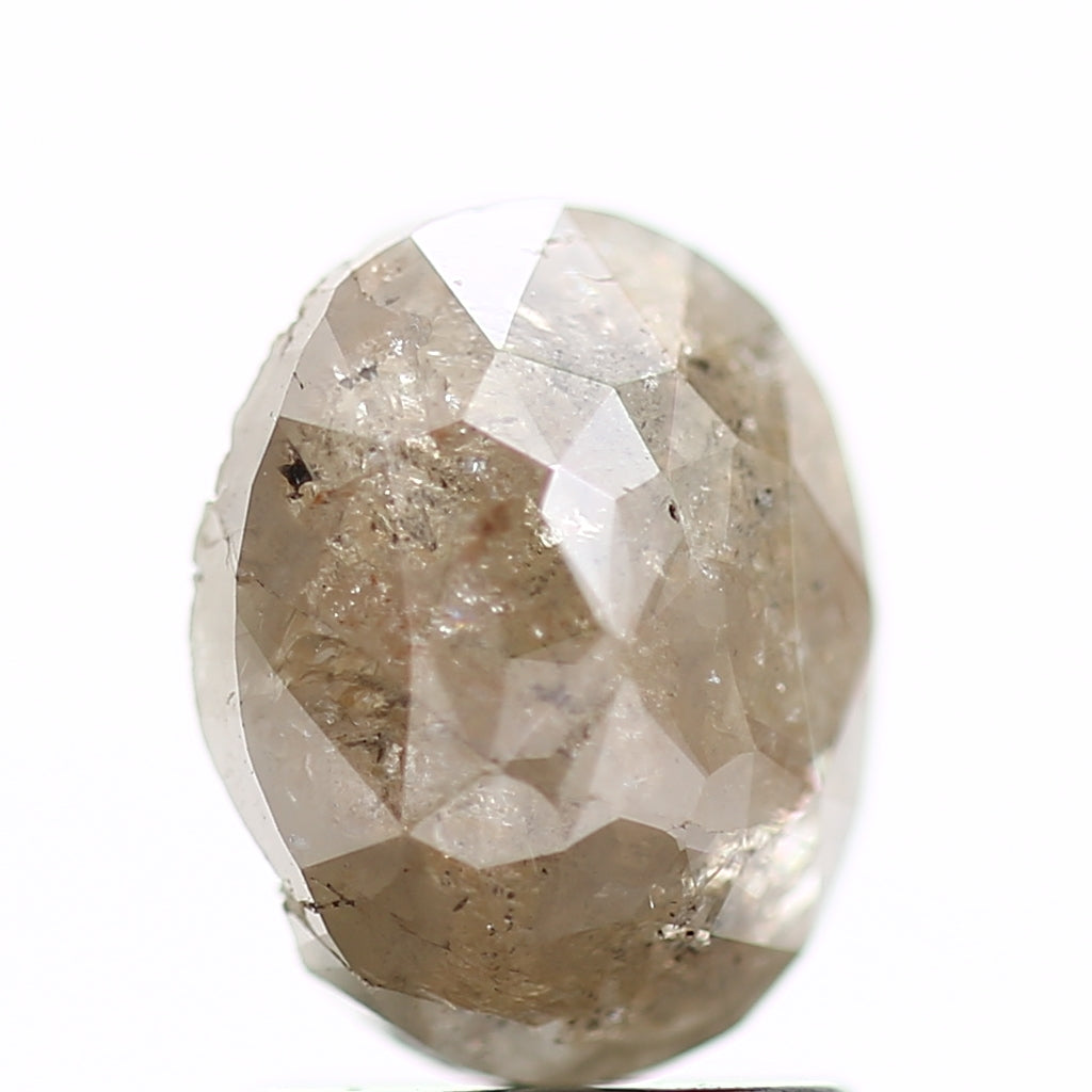 1.44 Carat Natural Oval Salt and Pepper Diamond 8 MM