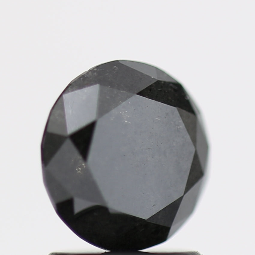 1.30 Carat Fancy Black Round Brilliant Diamond GIA Certified