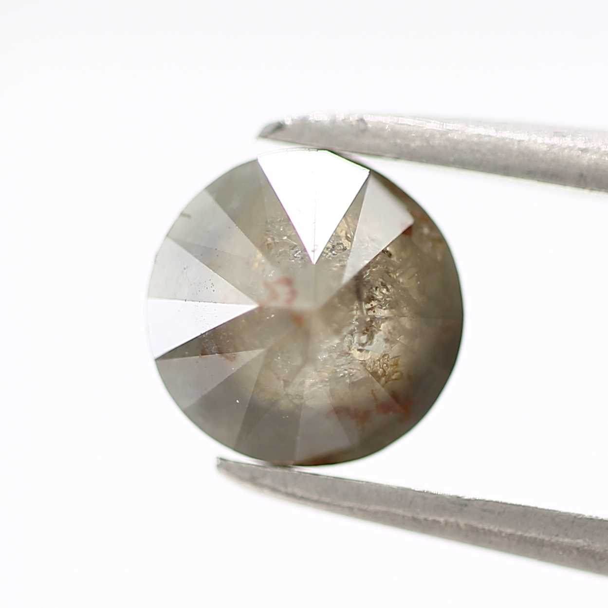 0.96 carat, Fancy Gray Diamond, Round Shape, Natural Diamond 6 MM - Blackdiamond