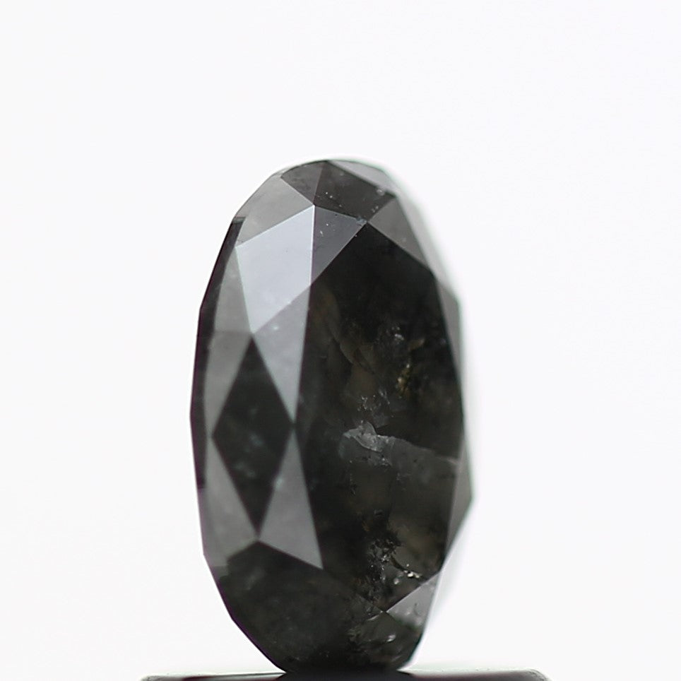 0.88 Carat Fancy Gray Oval Brilliant Cut Natural Diamond 7.2 MM