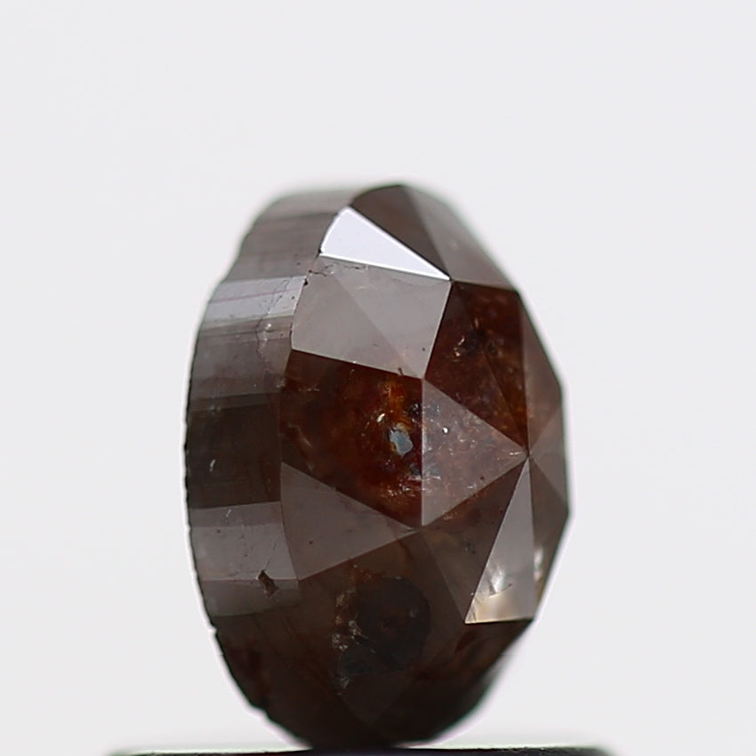 0.80 Carat Natural Red Oval Salt and Pepper Diamond 6.1 MM