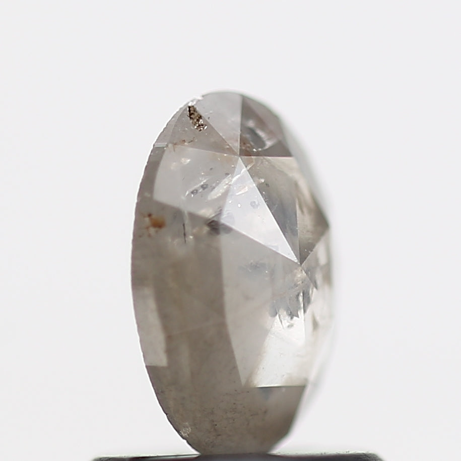 0.55 Carat Oval Cut Natural Pepper And Salt Diamond 6.30 MM