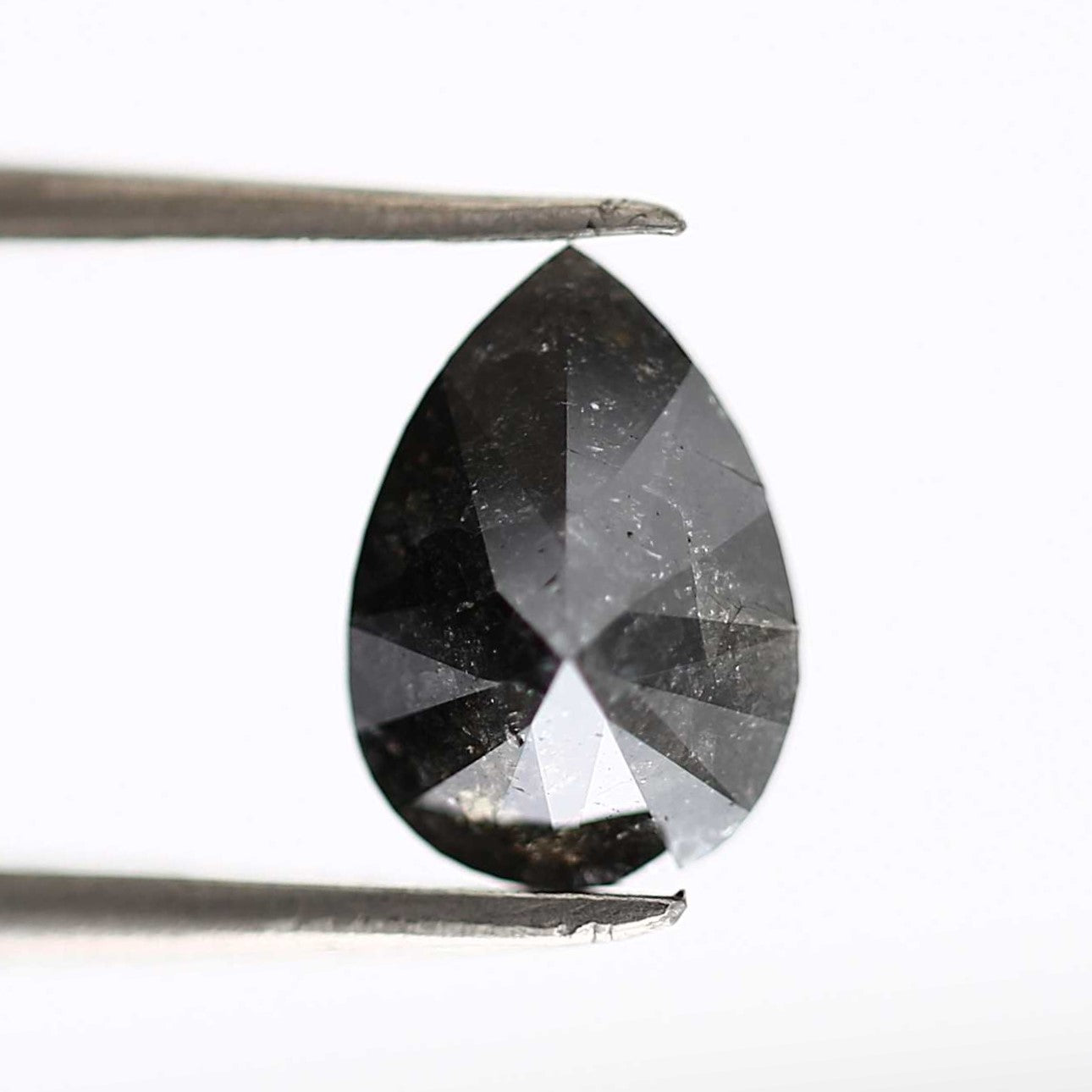 2.23 Carat Natural Fancy Black Diamond Pear Brilliant Diamond
