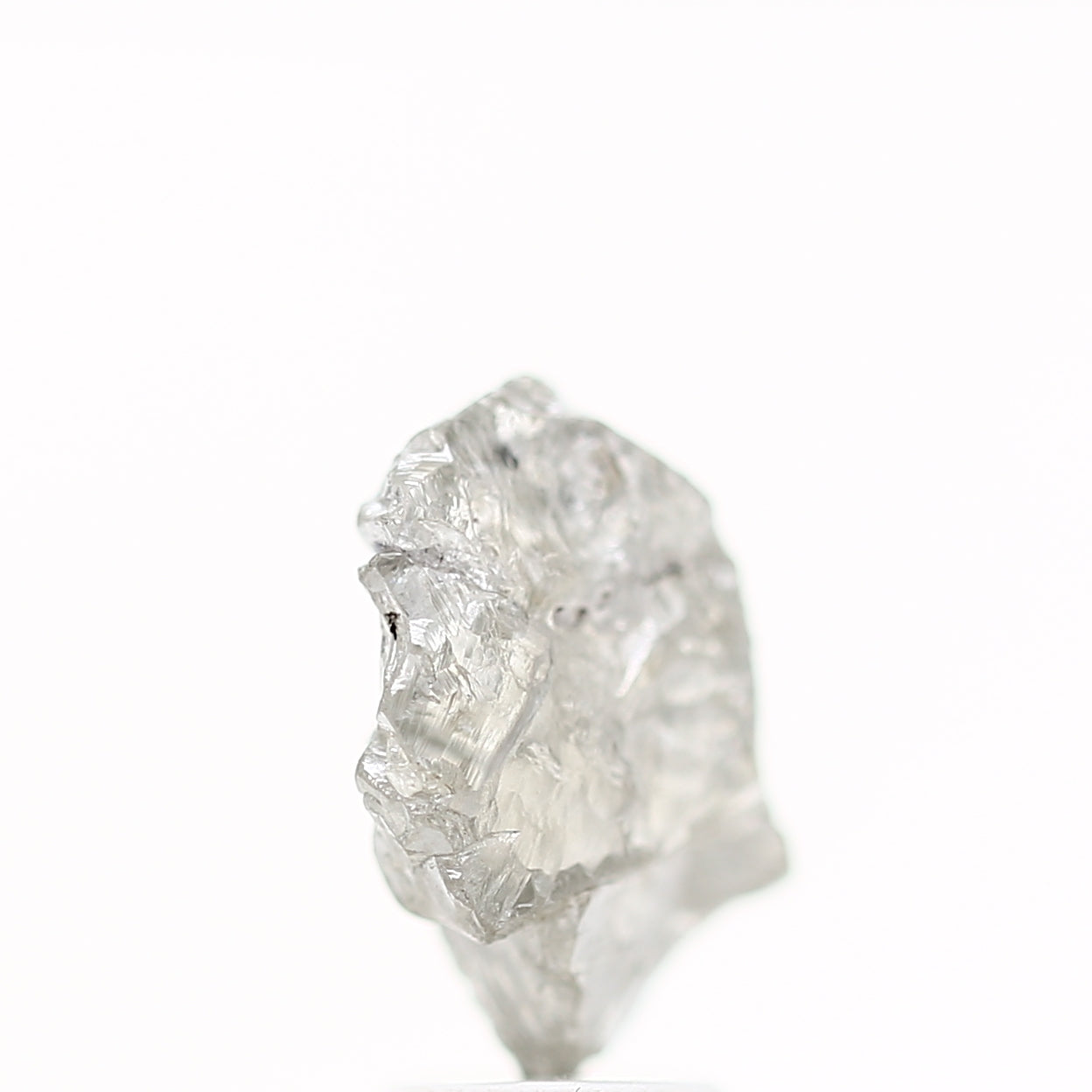3.34 Carat Natural Gray Crystal Raw Rough Diamond 11.61 MM - Blackdiamond