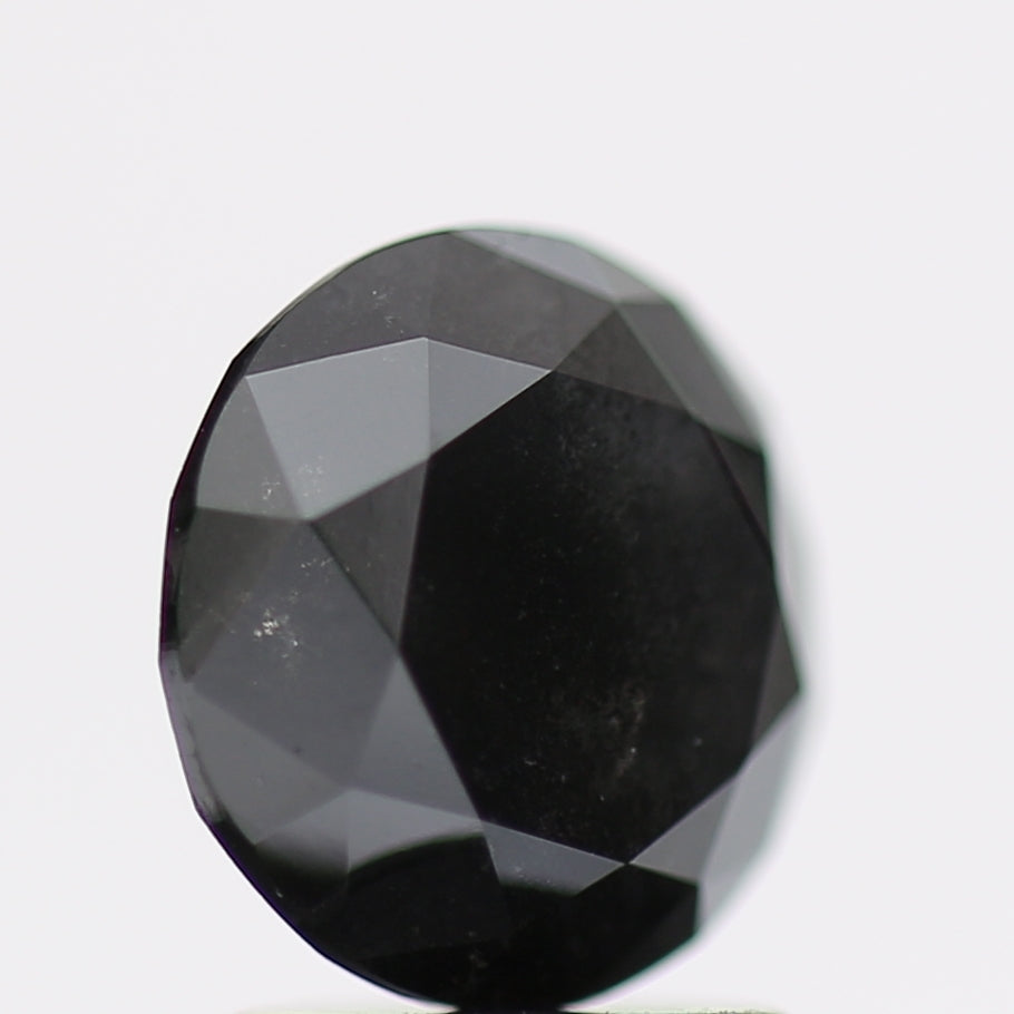 1.97 Carat Fancy Black Round Brilliant Diamond GIA Certified
