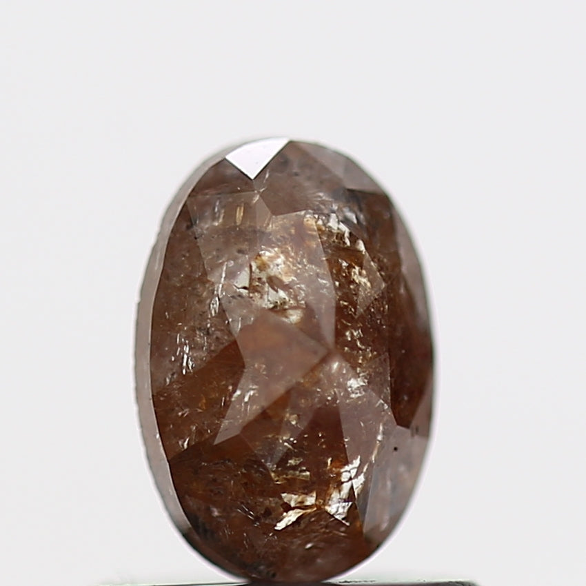 0.52 Carat Red Oval Salt and Pepper Natural Diamond 6.2 MM