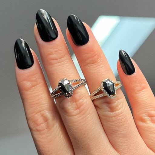 1ct Natural Forever Love Black and White Diamond Ring - Blackdiamond