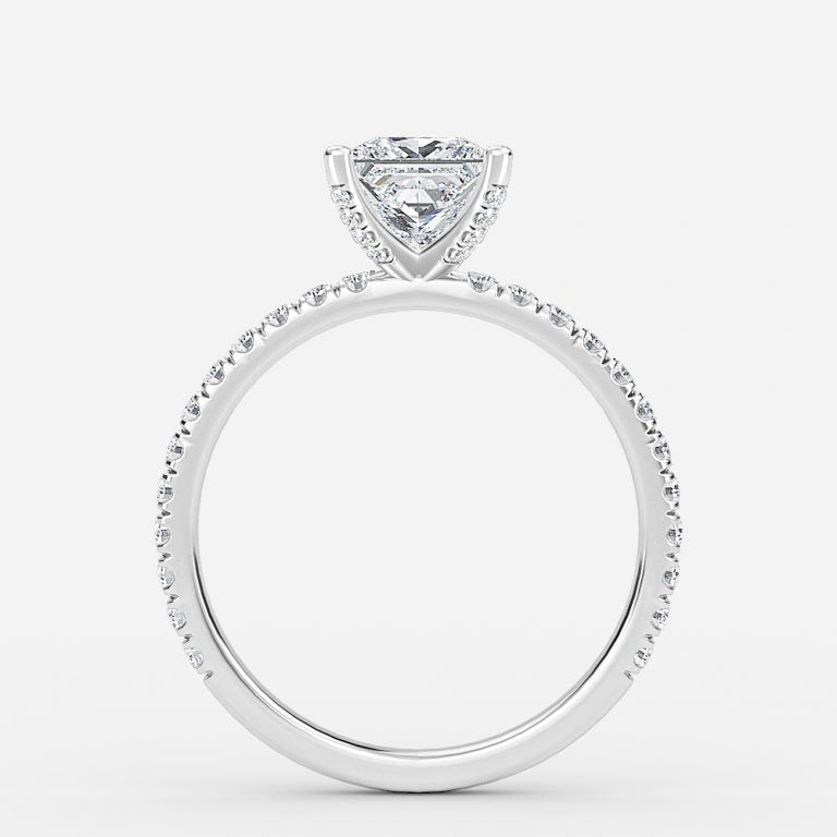 Jose Princess Unique Diamond Engagement Ring 14K / 18K Solid Gold