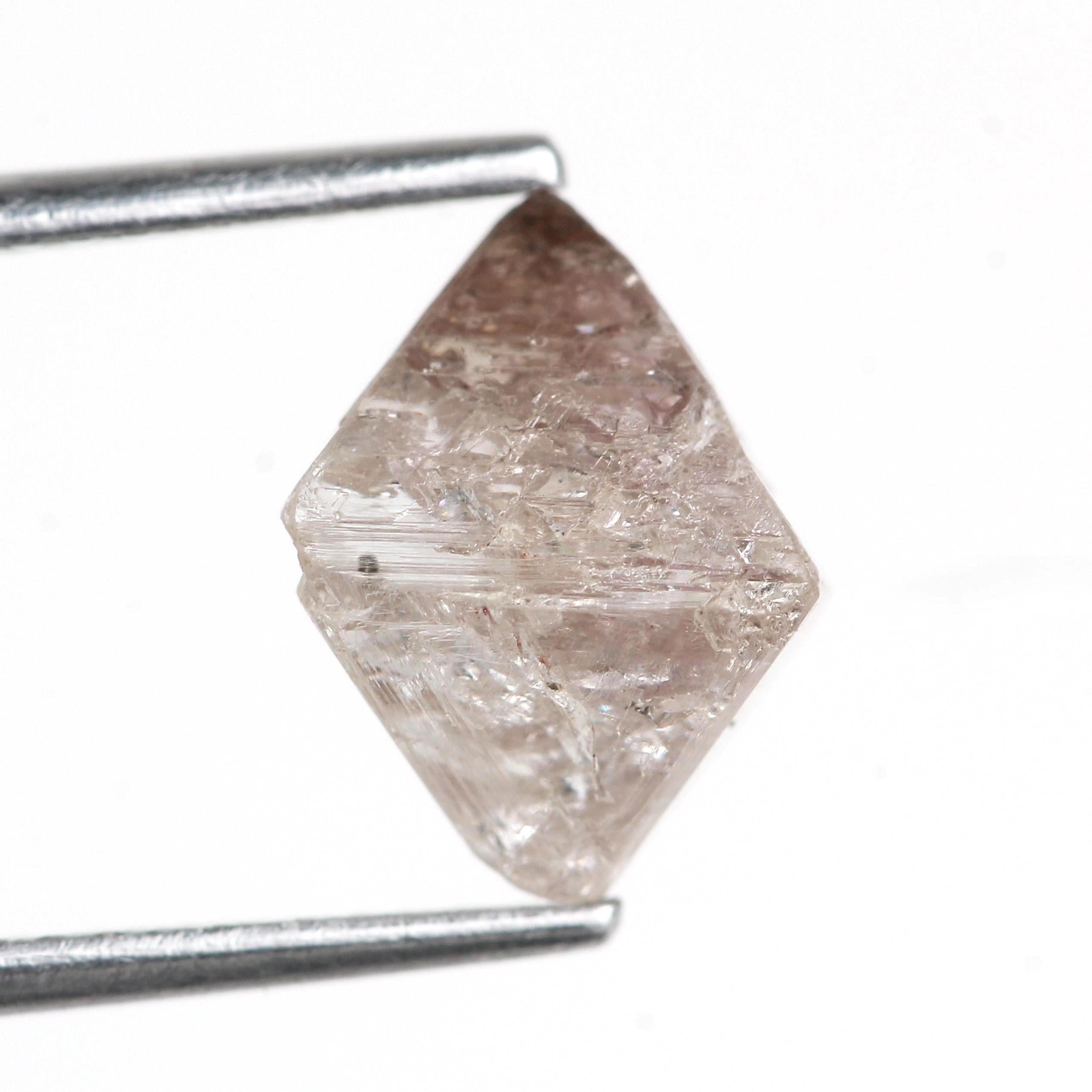 3 Carat Natural Light Purple Pink Octahedron Rough Diamond 8 MM
