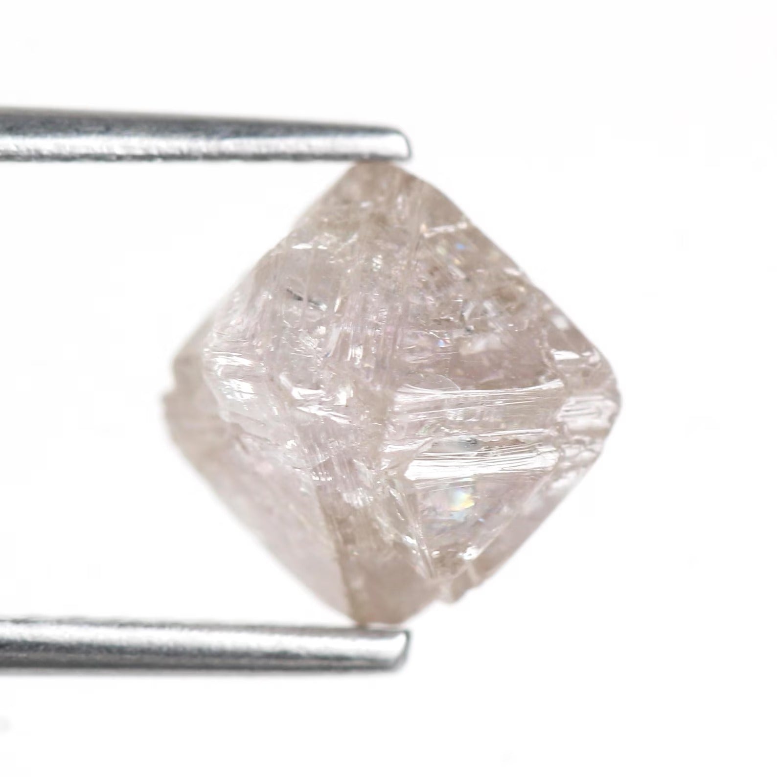 3.34 Carat Very Light Purple Pink Rough Uncut Diamond 7.5 MM