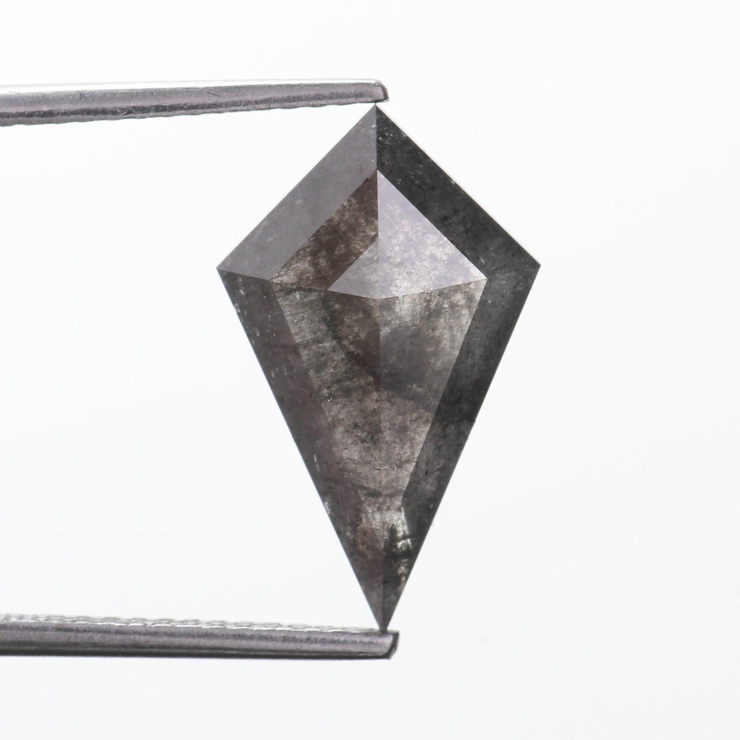3.36 Carat Natural Salt Pepper Gray Kite Cut Diamond For Engagement Ring