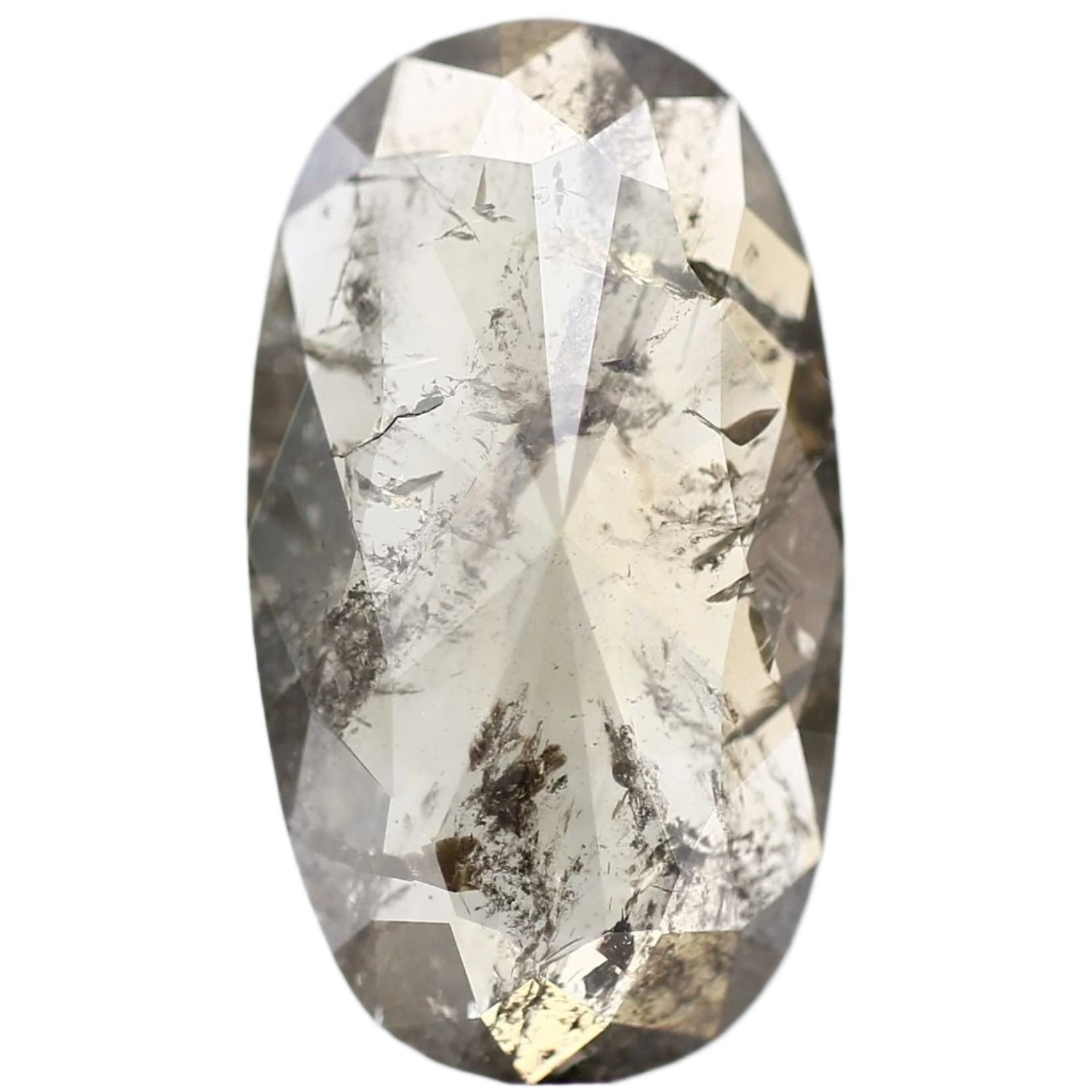 3.69 Carat Natural Elongated Oval Diamond Champagne Brown 15.50 MM