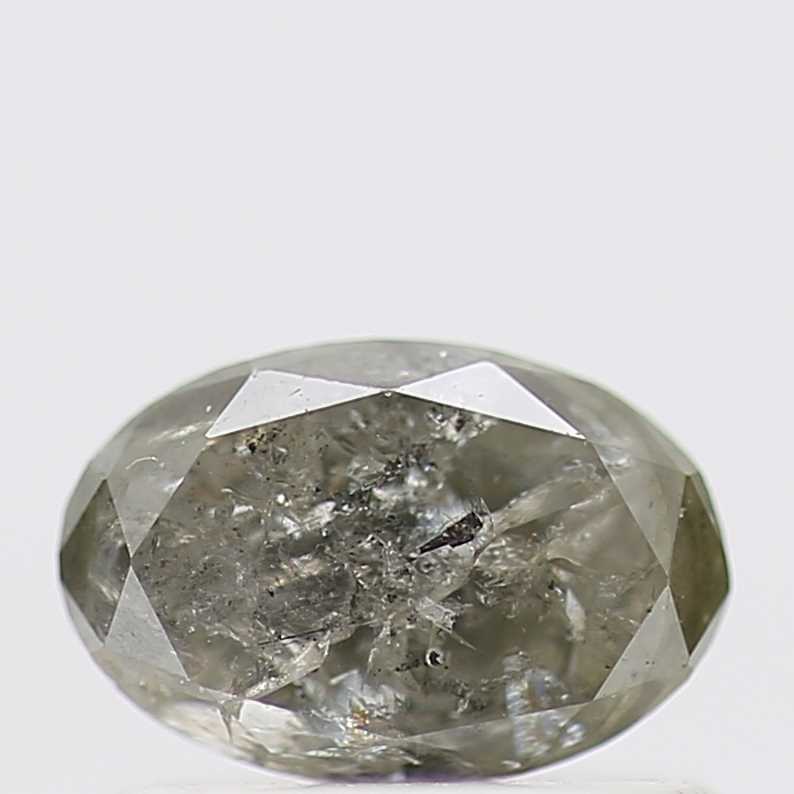 Oval Diamond Cut 0.74 Carat Gray Natural Loose Diamond 6.25 MM