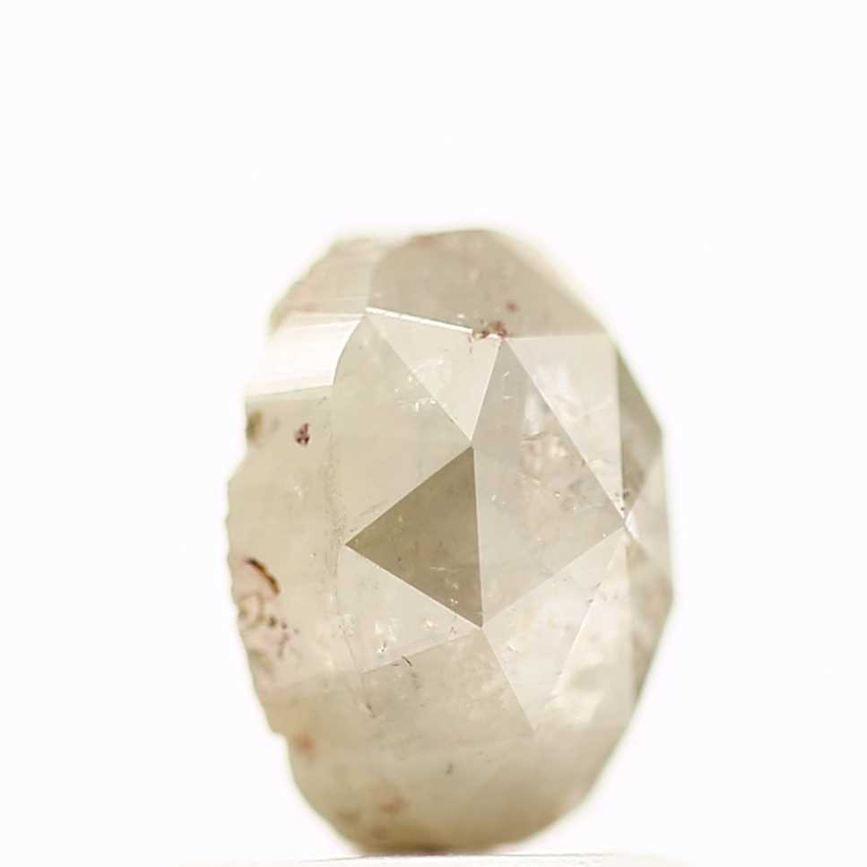 1.21 Carat Gray Oval Rose Cut Natural Loose Diamond 6.85 MM