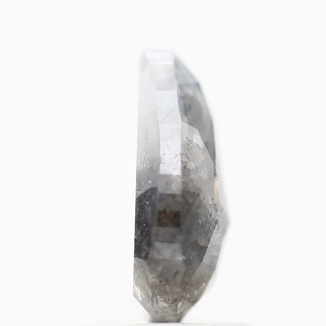 1.46 Carat Natural Icy Salt and Pepper Pear Diamond