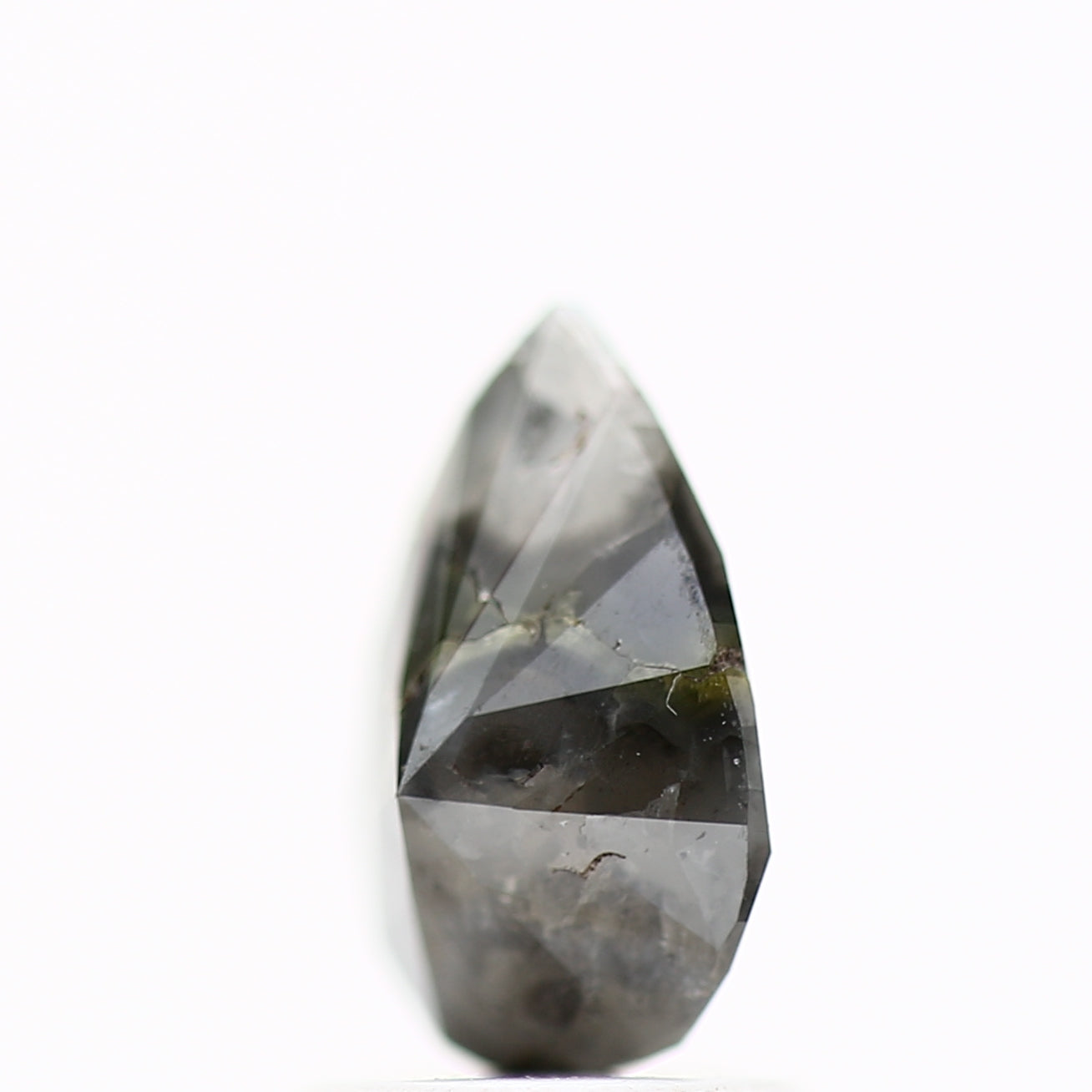 1.48 Carat Natural Gray Diamond For Pear Diamond Solitaire Necklace