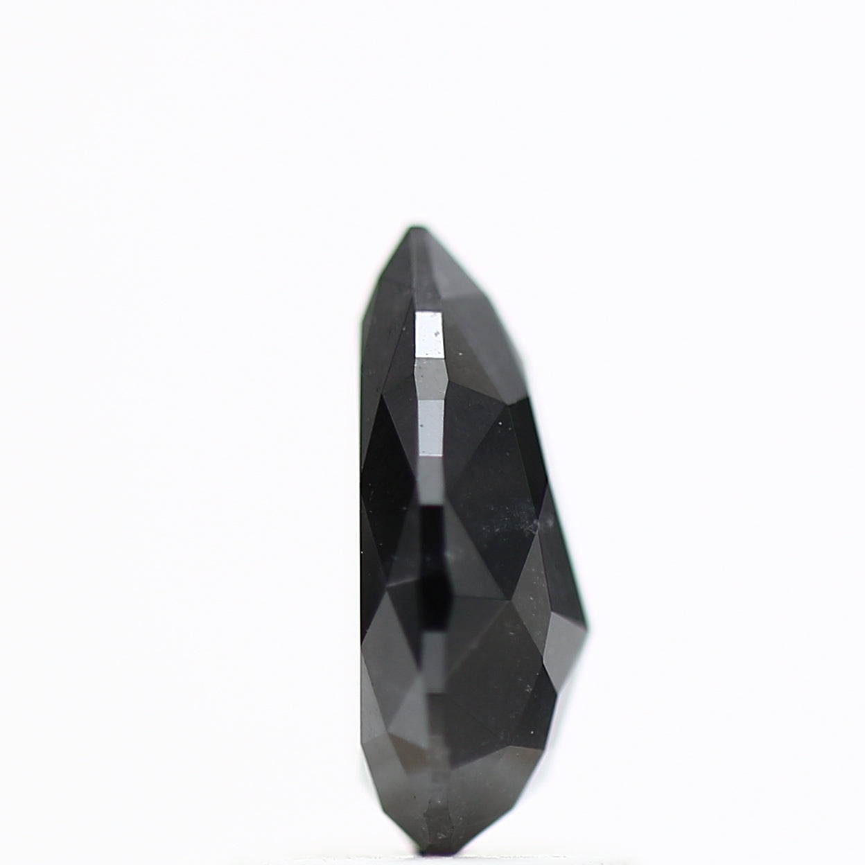 1.30 Carat Black Salt and Pepper Pear Loose Natural Diamond 8.73 MM