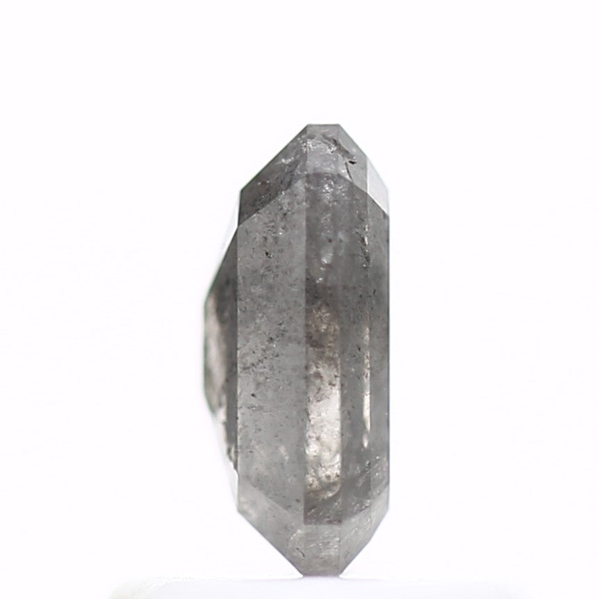 0.74 Carat 6.2 MM Natural Emerald Gray Loose Salt and Pepper Diamond - Blackdiamond