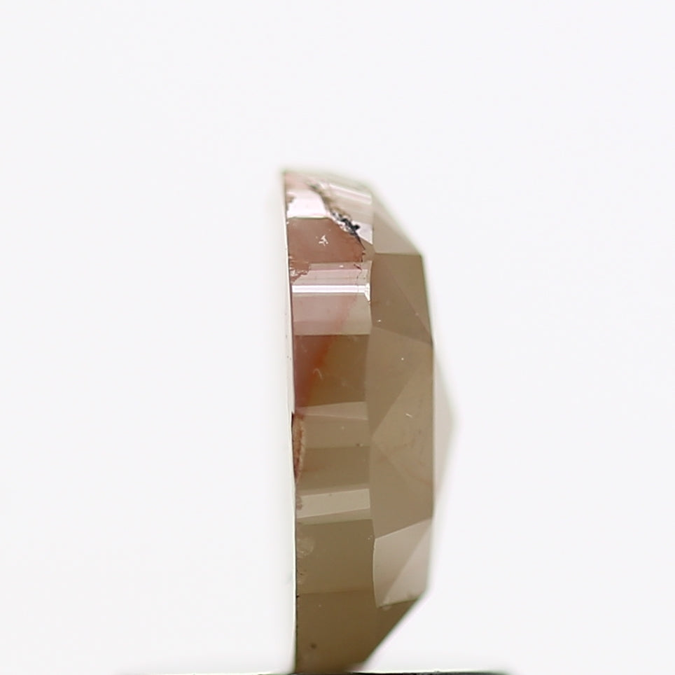 0.86 Carat Rose Cut Oval Yellow Natural Loose Diamond 7 MM