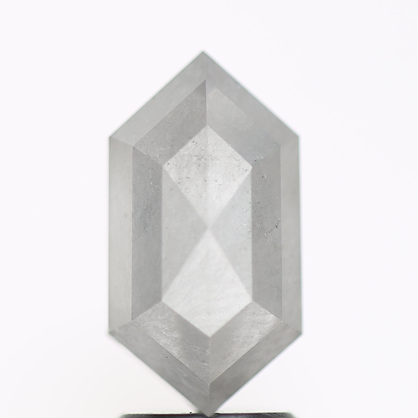 2.95 Ct Hexagon Salt and Pepper Diamond 11.70 MM