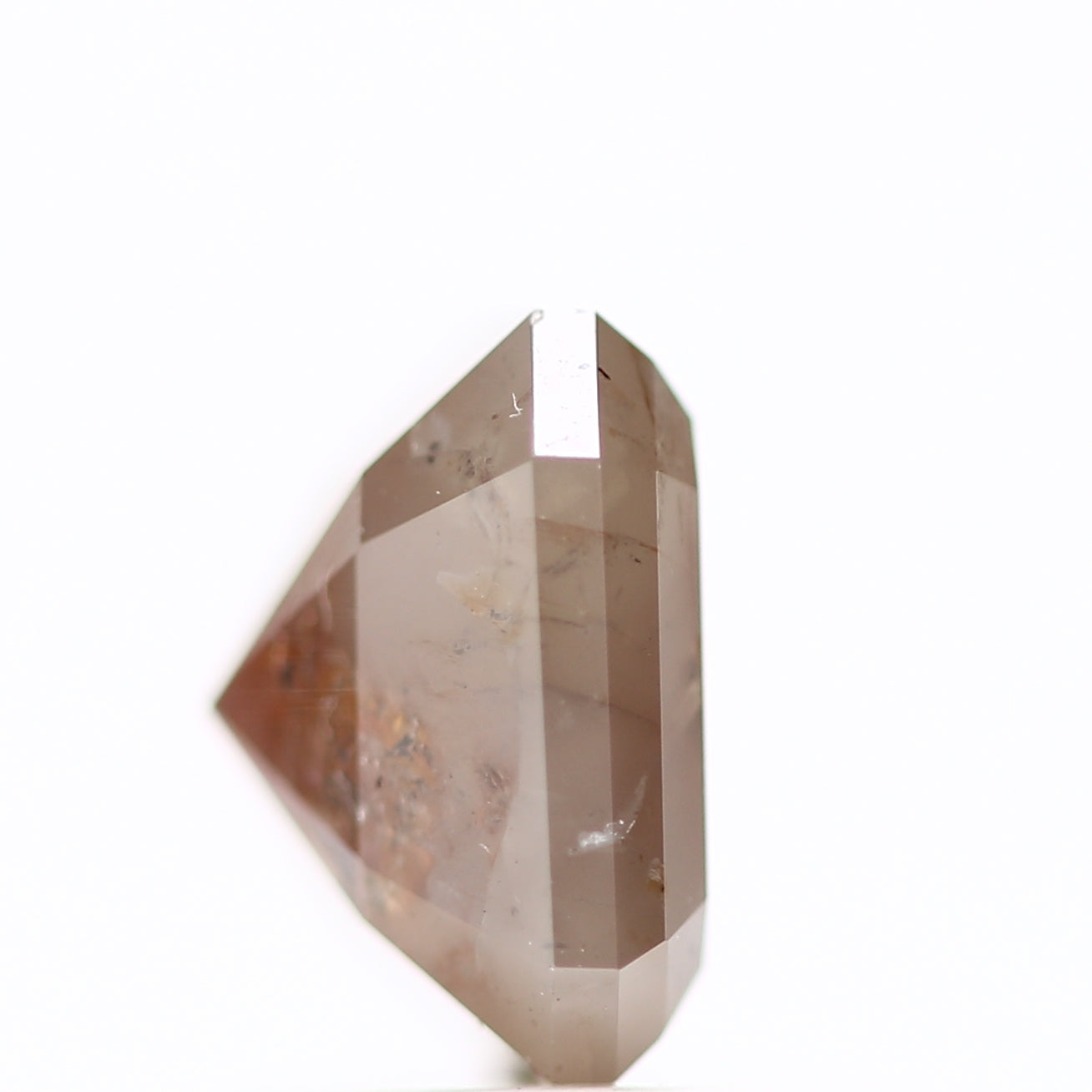 1.37 Carat 6.31 MM Natural Emerald Cut Fancy Gray Red Loose Diamond - Blackdiamond