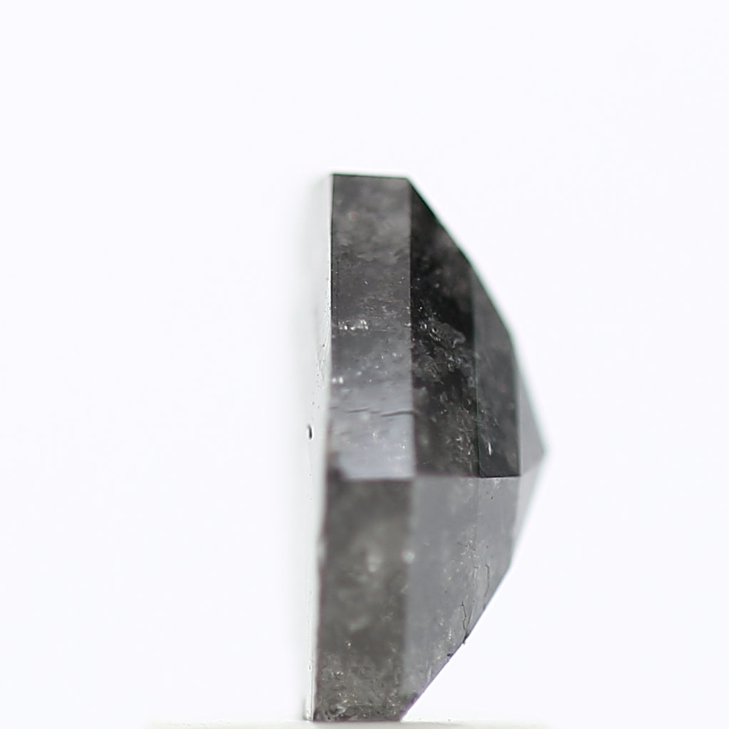 1.41 Carat Natural Gray Hexagon Salt And Pepper Diamond 8.83 MM