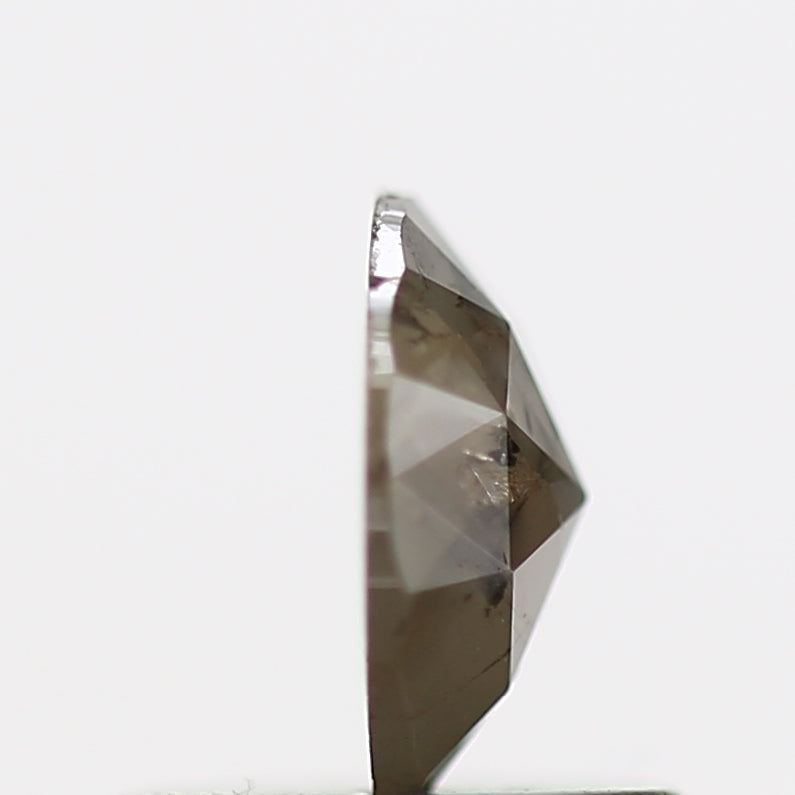 0.43 Carat Rose Cut Oval Gray Natural Diamond 5.9 MM